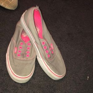 Grey & pink vans